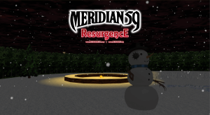 Meridian 59 snowman in Winter Forest